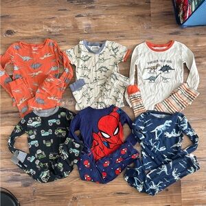 Old Navy Kids Pajama Set Lot - Orange, Cream, Navy, Blue, Black